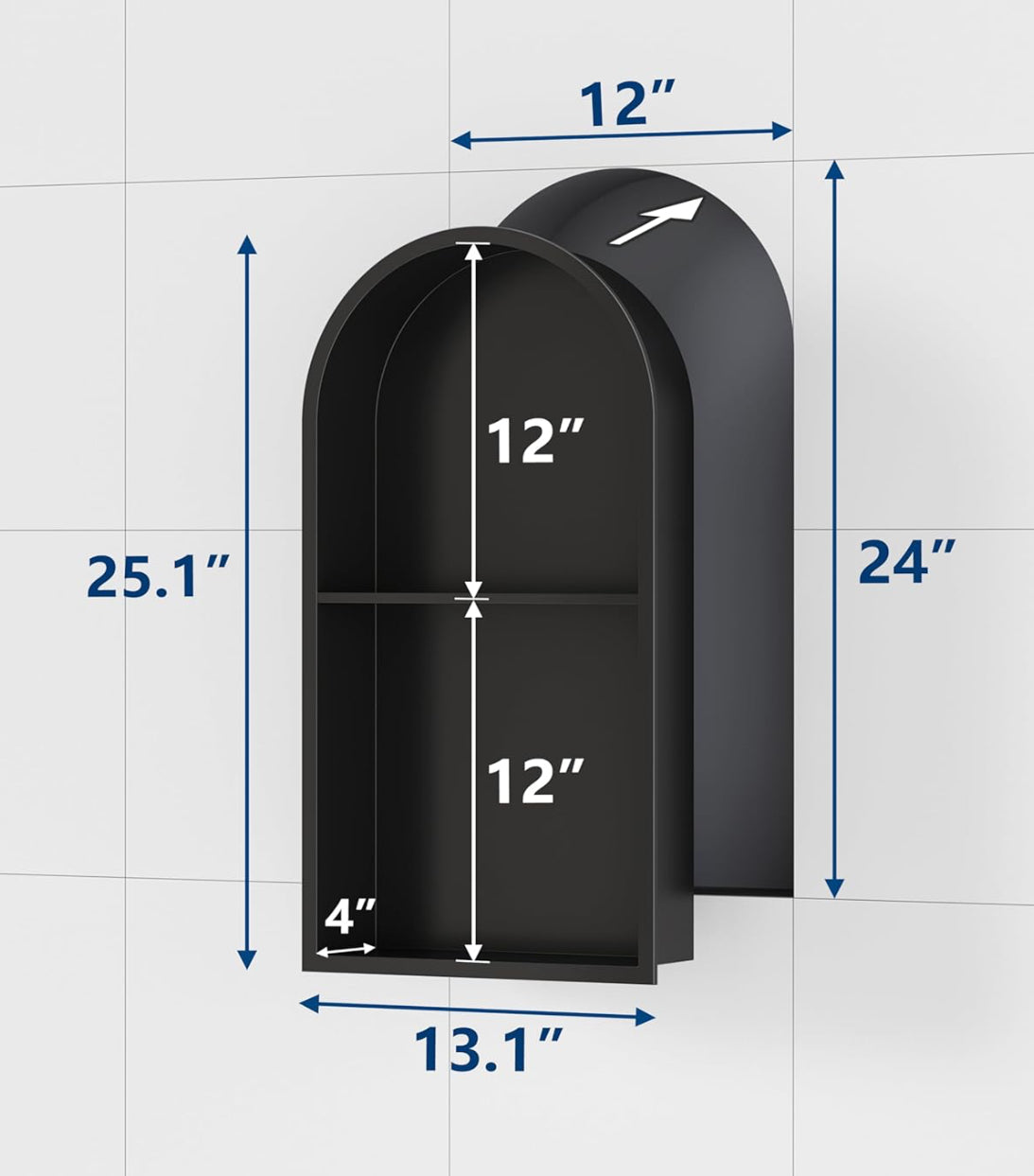 Niche encastrée BAYSOUTH 12x24 2 couleurs disponibles