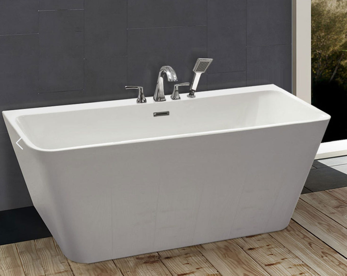 Bain autoportant bordure de mûr 59x30