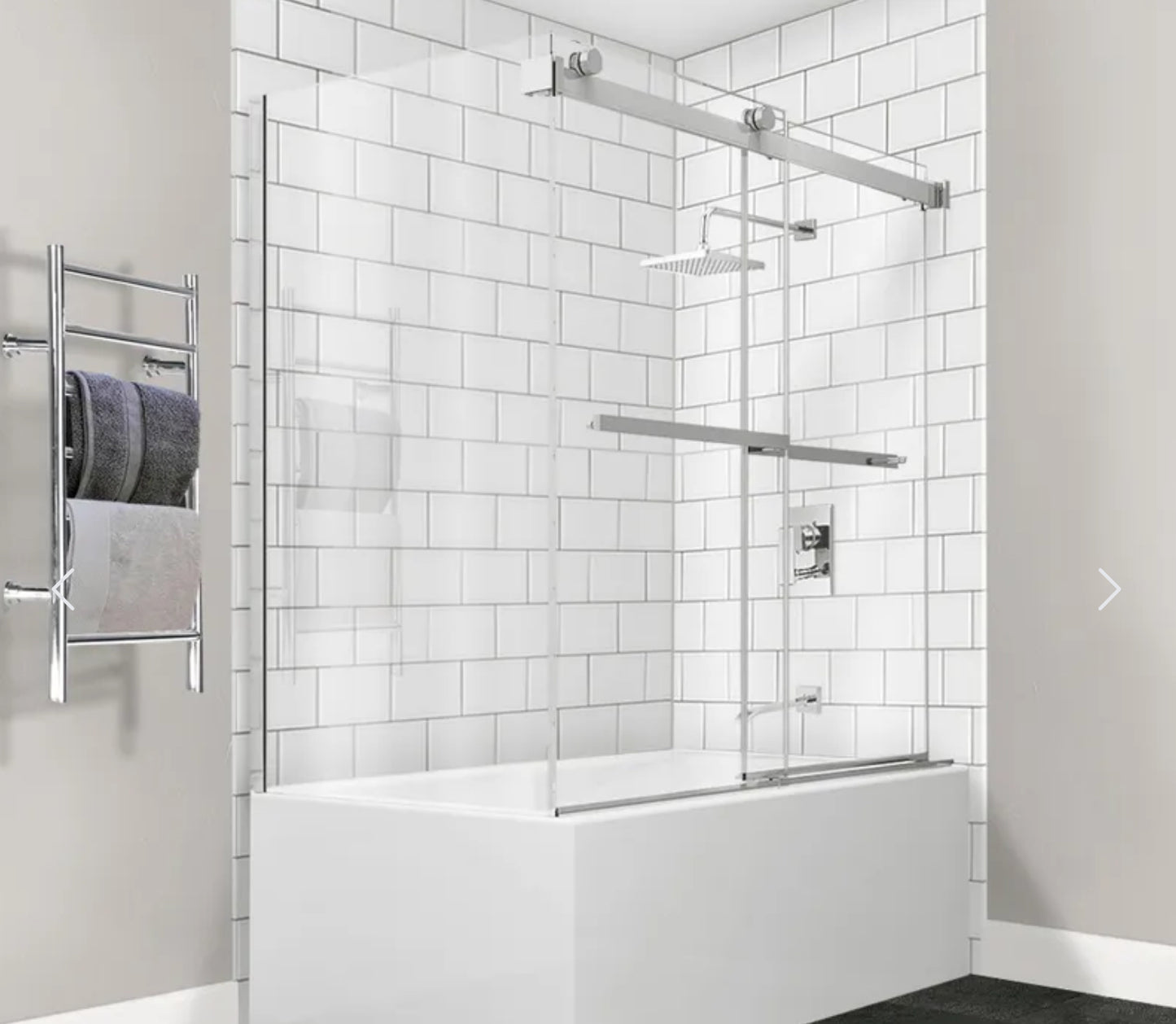 Bain pour coin JUNEAU 60x32x22 avec portes en verre 2 emplacements de drain disponibles