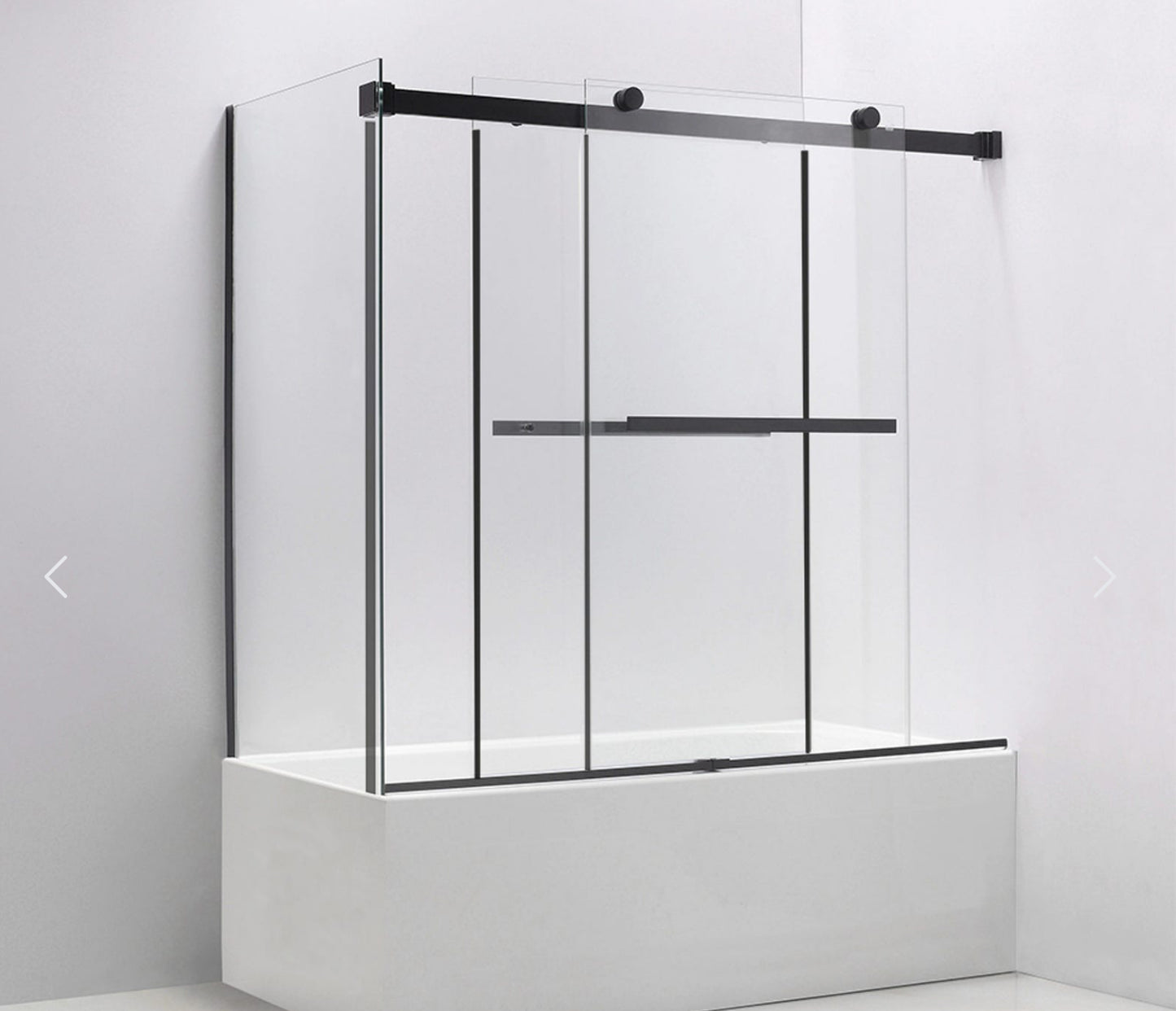 Bain en coin JUNEAU 60x32x22 avec portes en verre 2 emplacements de drain disponibles