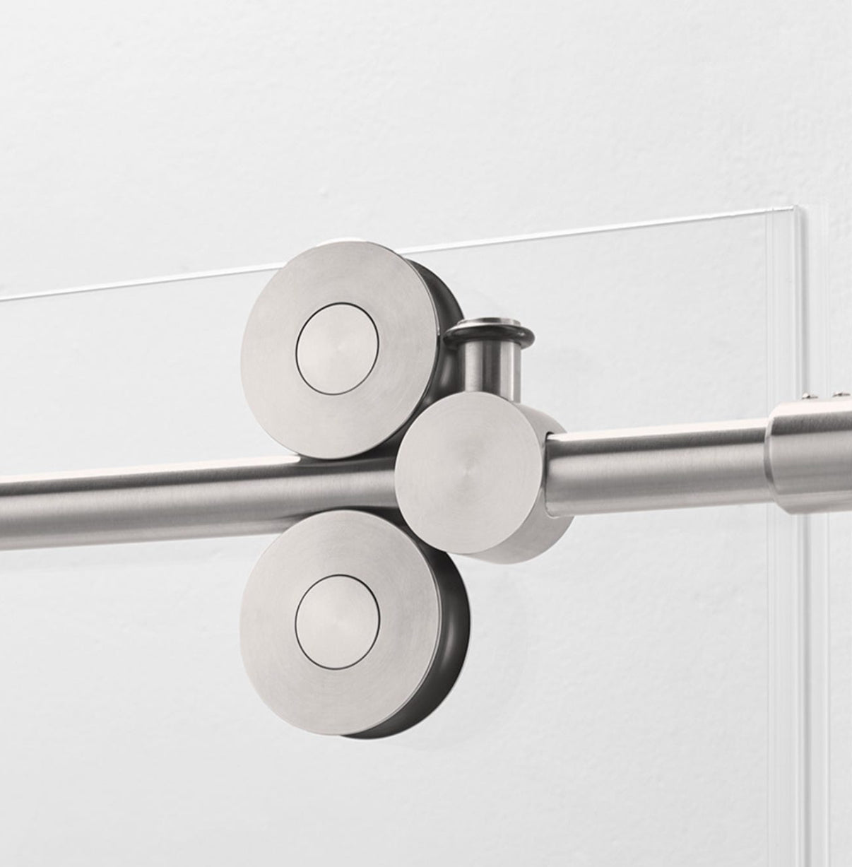 Porte de bain-douche TEXARCANA nickel brossé 60 po