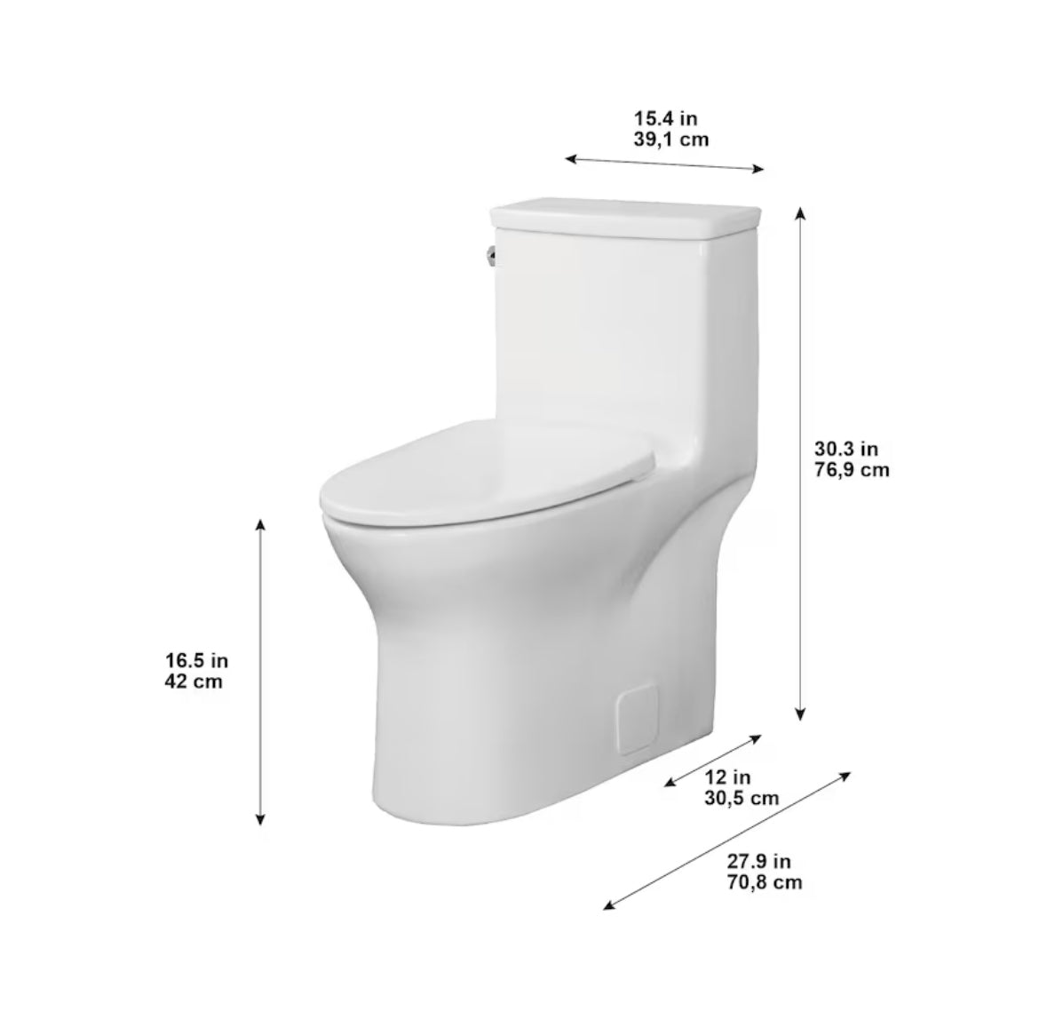Toilette monopièce allongé WAIPAHU