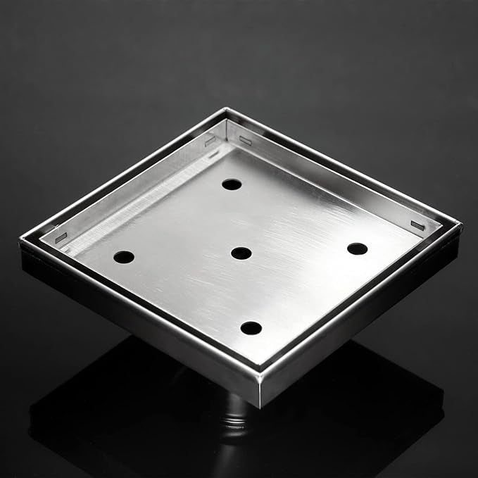 Drain de douche plusieurs dimensions disponibles carré et rectangles avec grille insert carrelage amovible