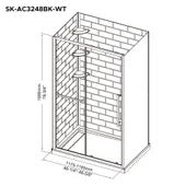 Ensemble de douche CAMPBELLTON 32" x 48" en coin noir