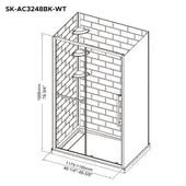 Ensemble de douche EDMUNSTON 32" x 48" en alcôve noir