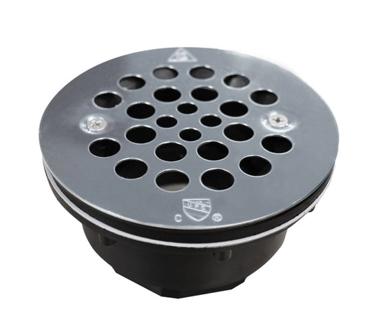 Drain de douche ABS rond fini chrome