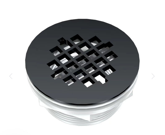 Drain de douche rond en plastique fini noir
