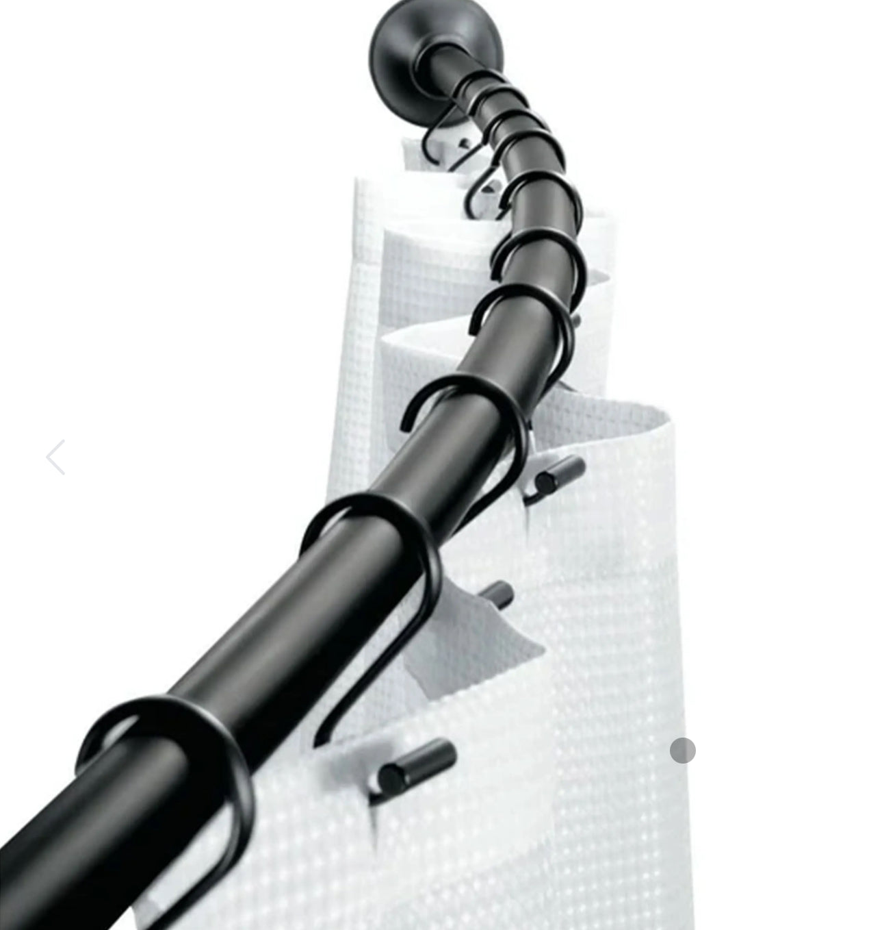 Tringle de douche CARBONEAR courbée de 41" à 72" ajustable