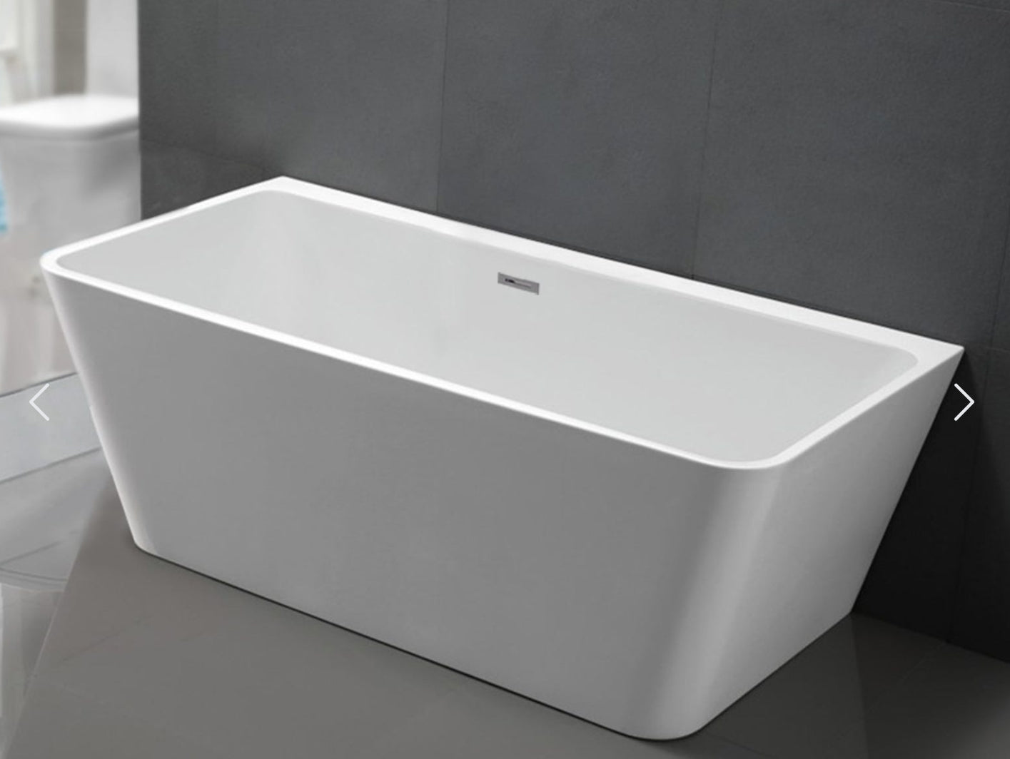 Bain autoportant bordure de mûr 59x30
