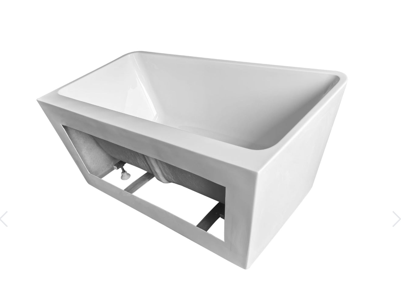 Bain autoportant bordure de mûr 59x30