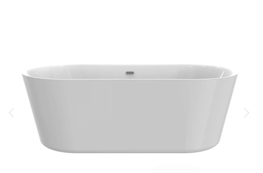 Bain autoportant moderne courbé 66x32
