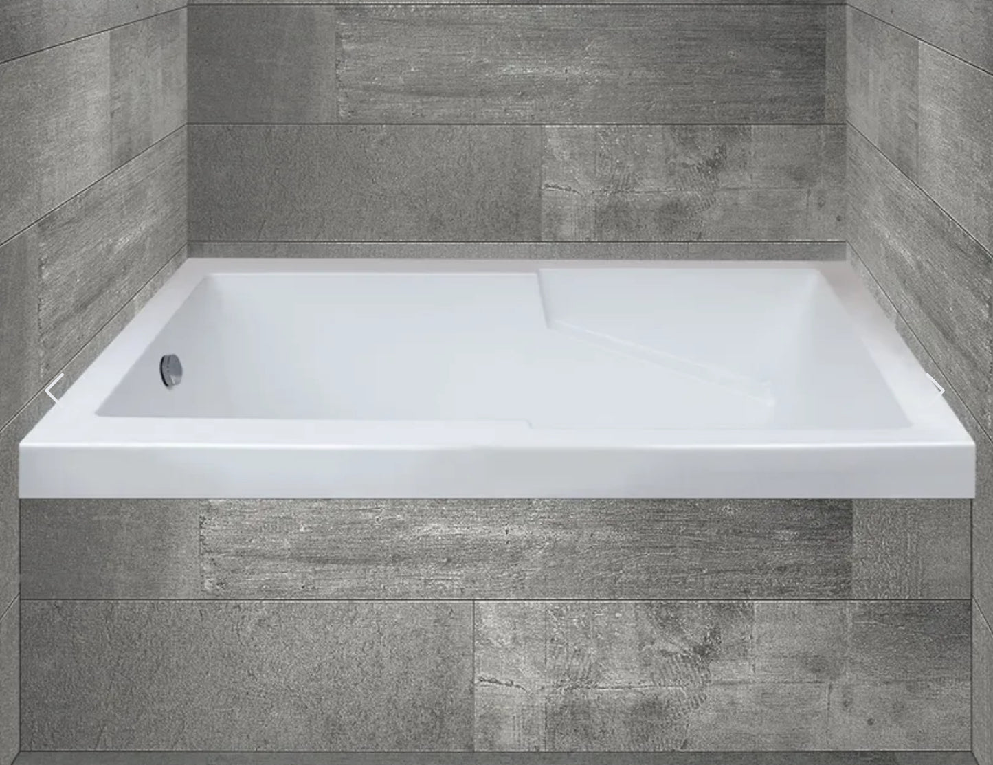 Bain moderne en alcôve encastré 60x32