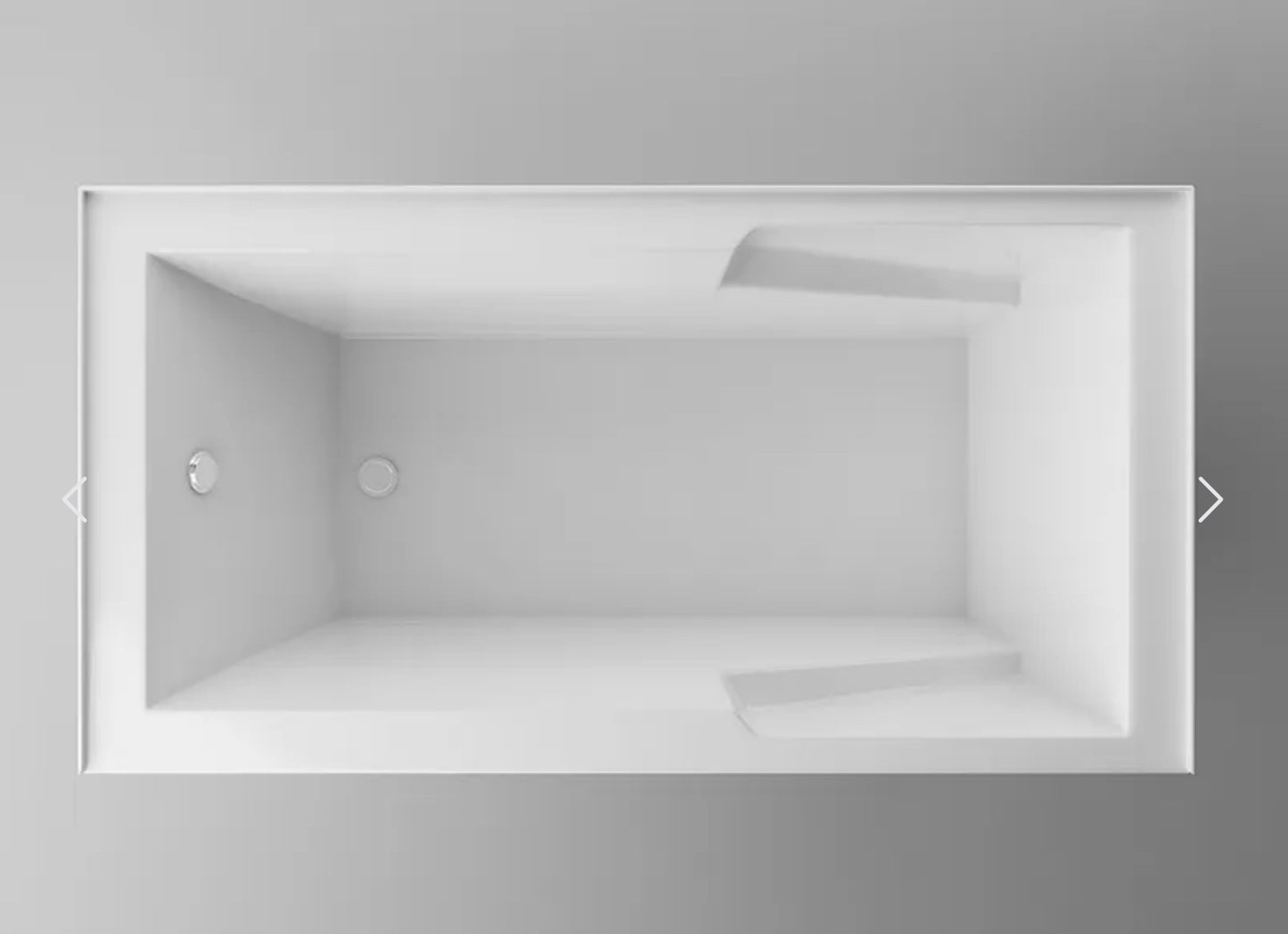 Bain moderne en alcôve encastré 60x32