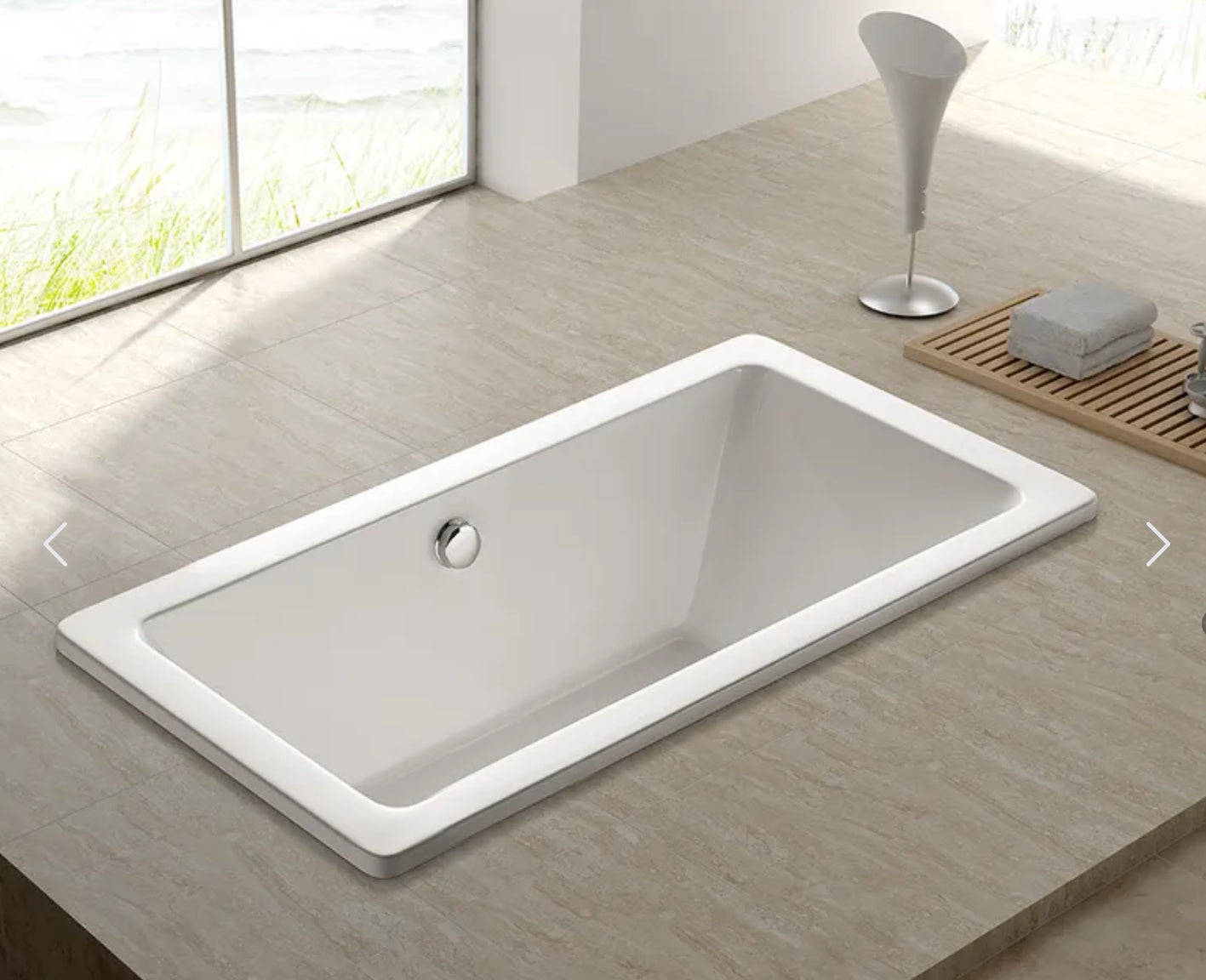 Bain encastré courbé 59x32 / 69x30
