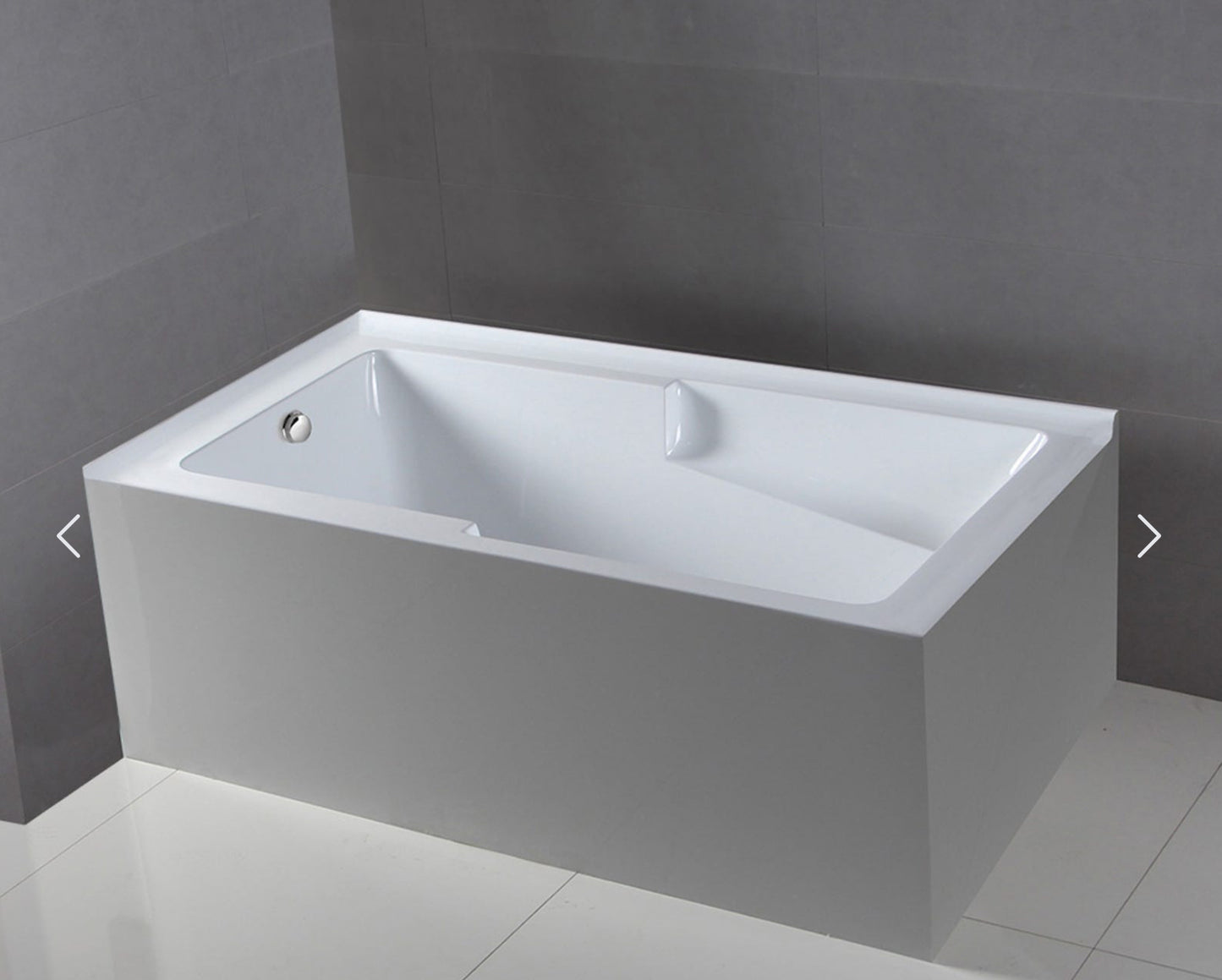 Bain en coin SITKA 60x32x22 2 emplacements de drain disponibles