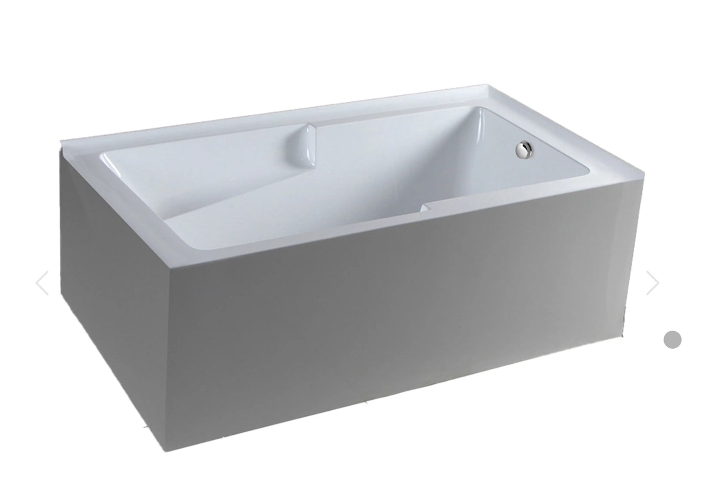 Bain en coin SITKA 60x32x22 2 emplacements de drain disponibles