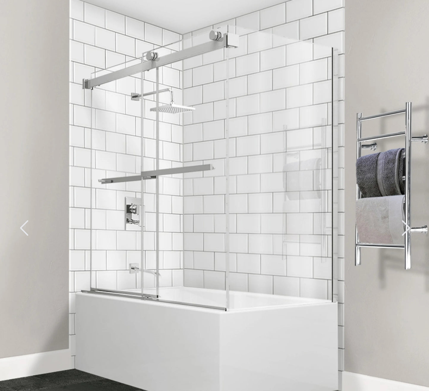 Bain pour coin JUNEAU 60x32x22 avec portes en verre 2 emplacements de drain disponibles