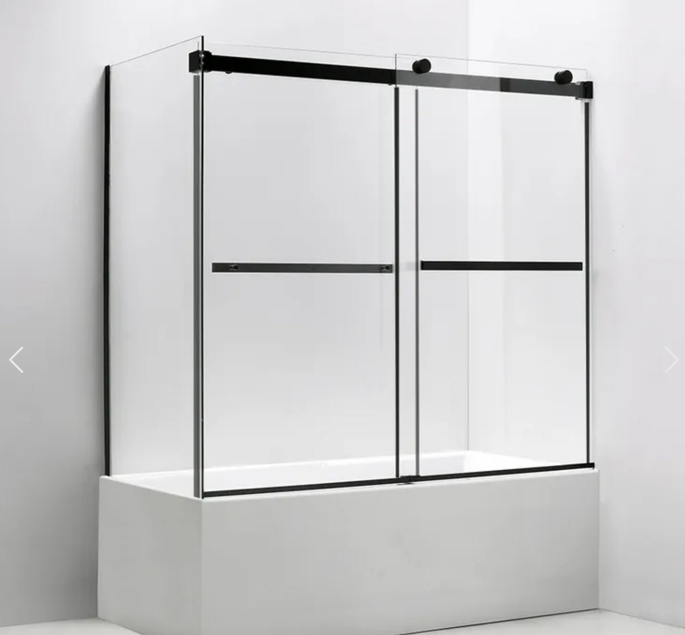 Bain en coin JUNEAU 60x32x22 avec portes en verre 2 emplacements de drain disponibles