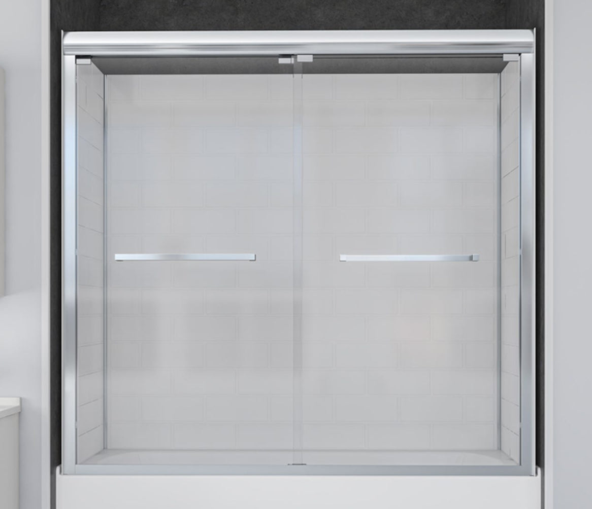 Porte de bain-douche BLUFF  60 po / 54 po / 48 po chrome