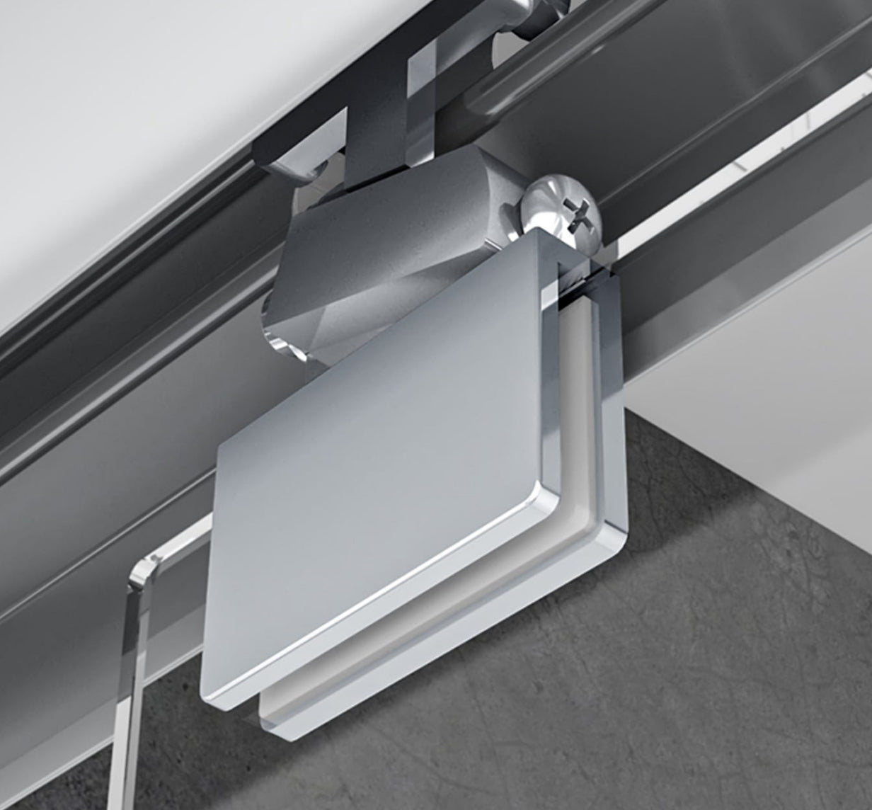 Porte de bain-douche BLUFF  60 po / 54 po / 48 po chrome