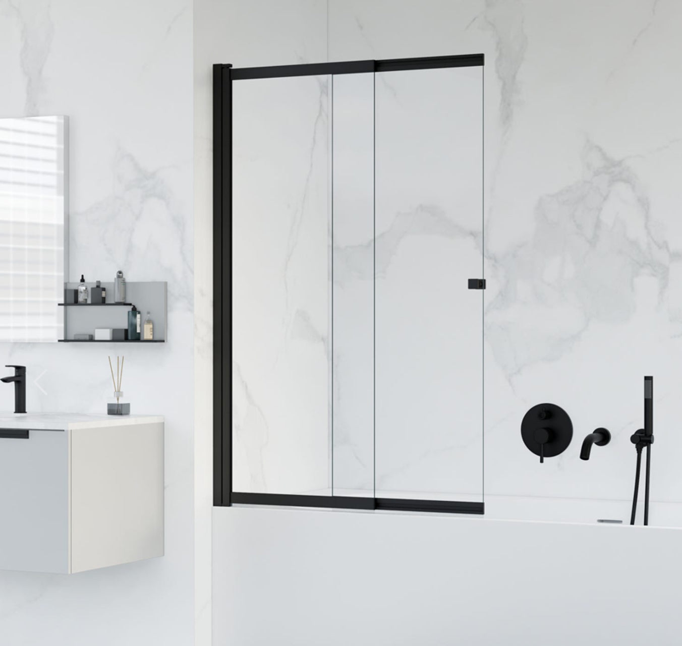 Écran de bain coulissant JACKSON 3 couleurs disponibles