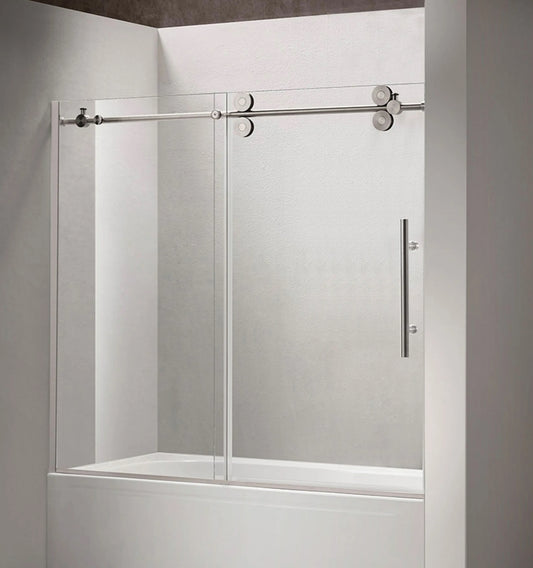 Porte de bain-douche TEXARCANA nickel brossé 60 po