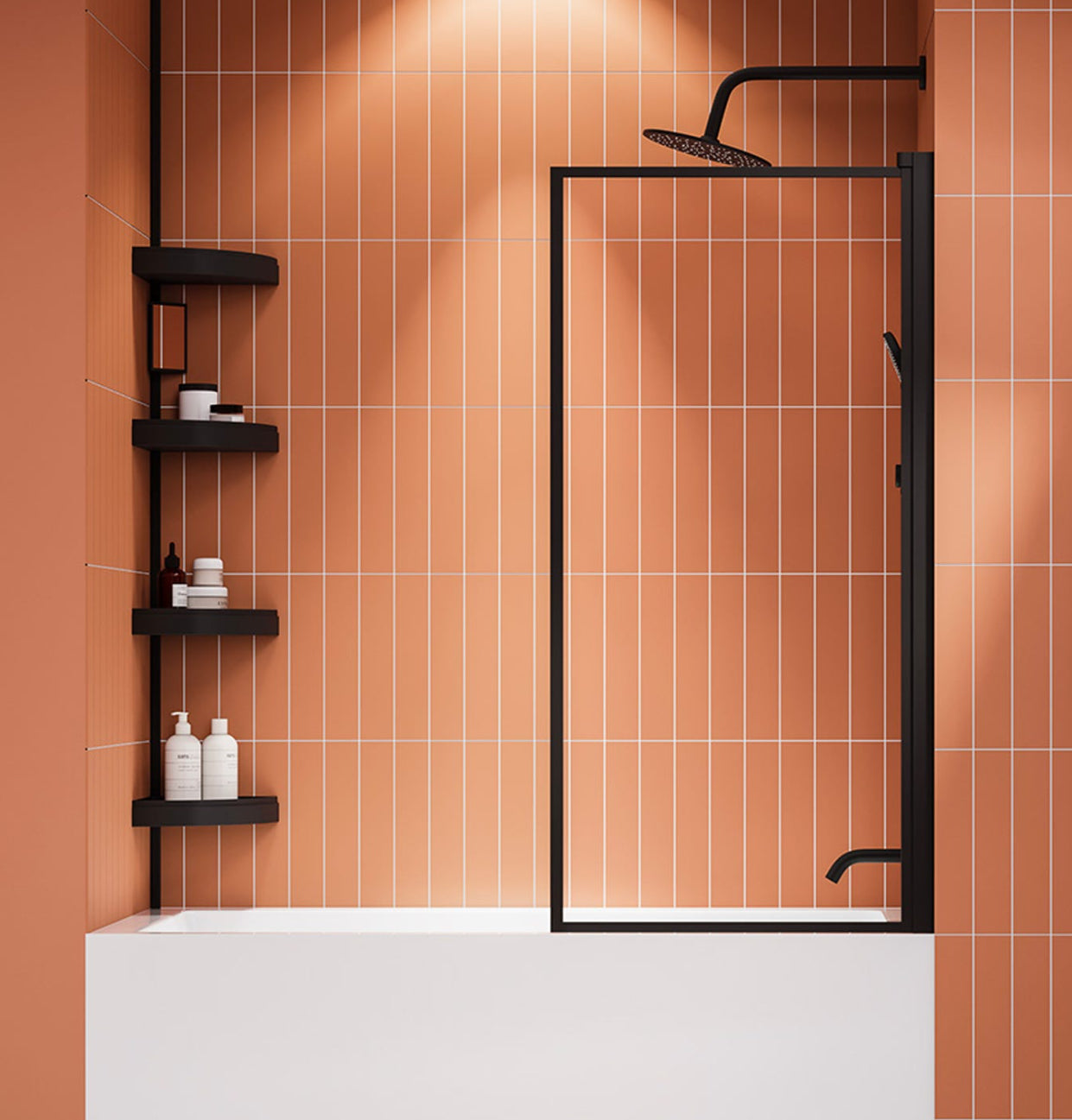Écran de verre pivotant NORTH noir mat