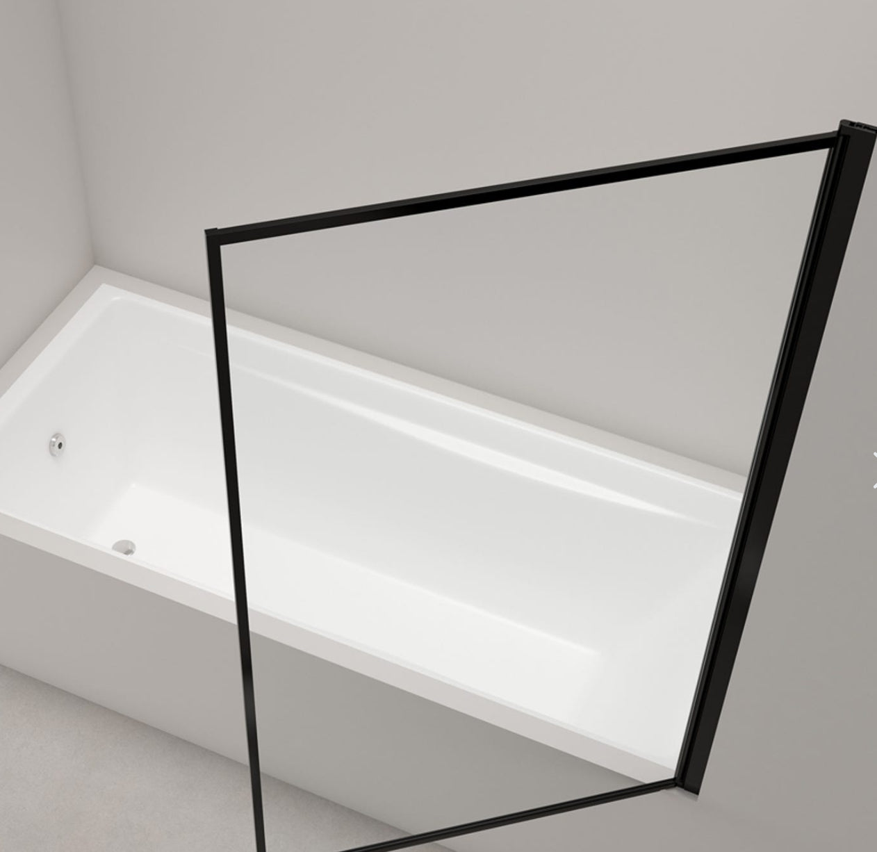 Écran de verre pivotant NORTH noir mat