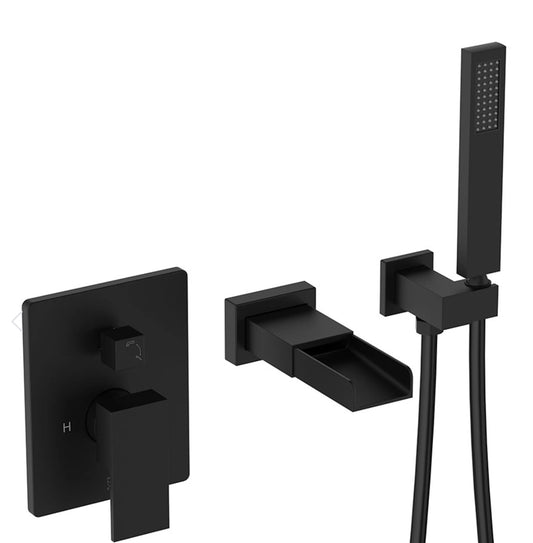 Robinet de bain mural avec douchette AUPALUK 2 types de fini