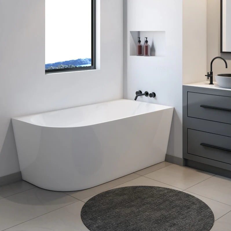 Bain en coins ANCHORAGE 59x30x23.6 2 options de drain