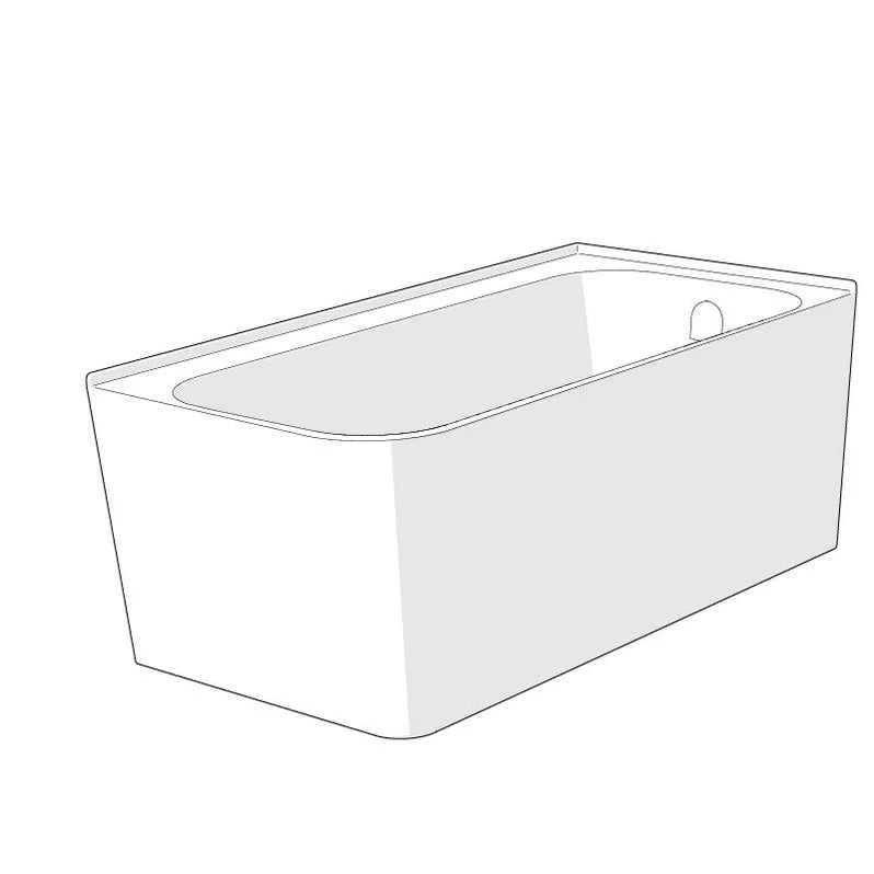 Bain en coin FAIRBANKS 59x30x24 2 options de drain