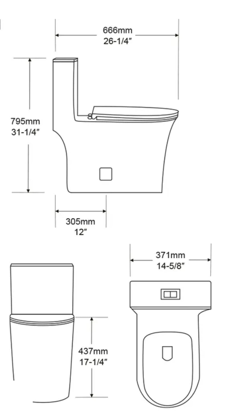 Toilette Monopièce Allongée MILILIANI