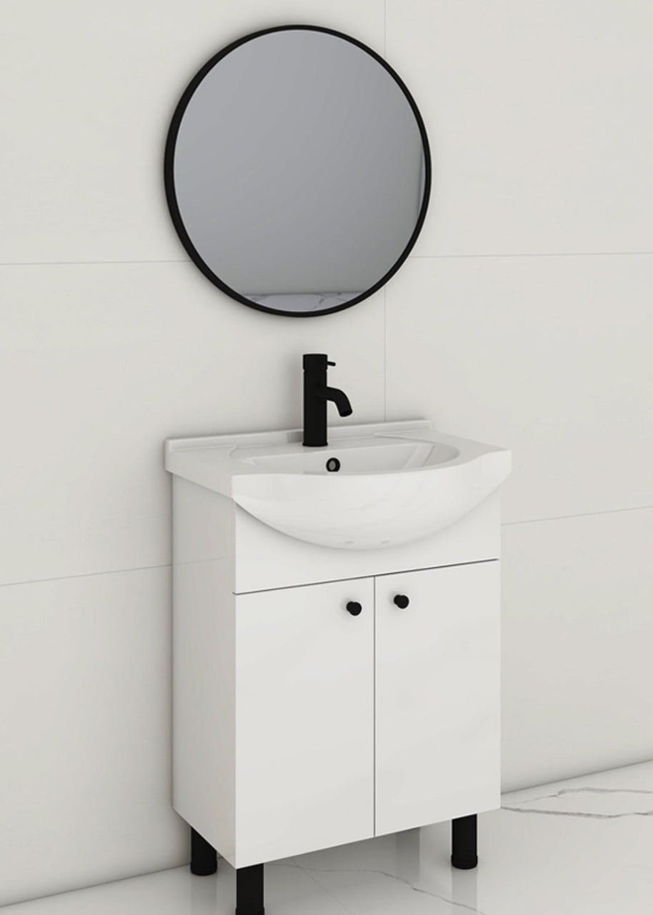Vanité de salle de bain SUNRISE 24 po fini lustré