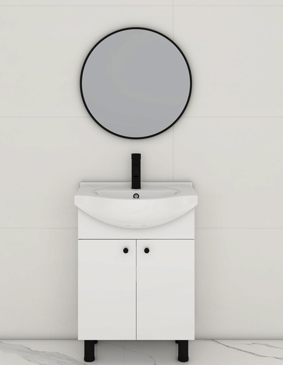 Vanité de salle de bain SUNRISE 24 po fini lustré