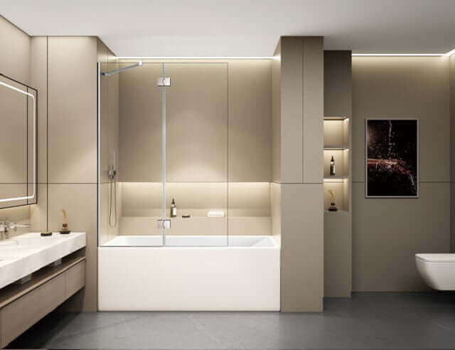 Écran de verre pliable FAYETTE 2 couleurs disponibles