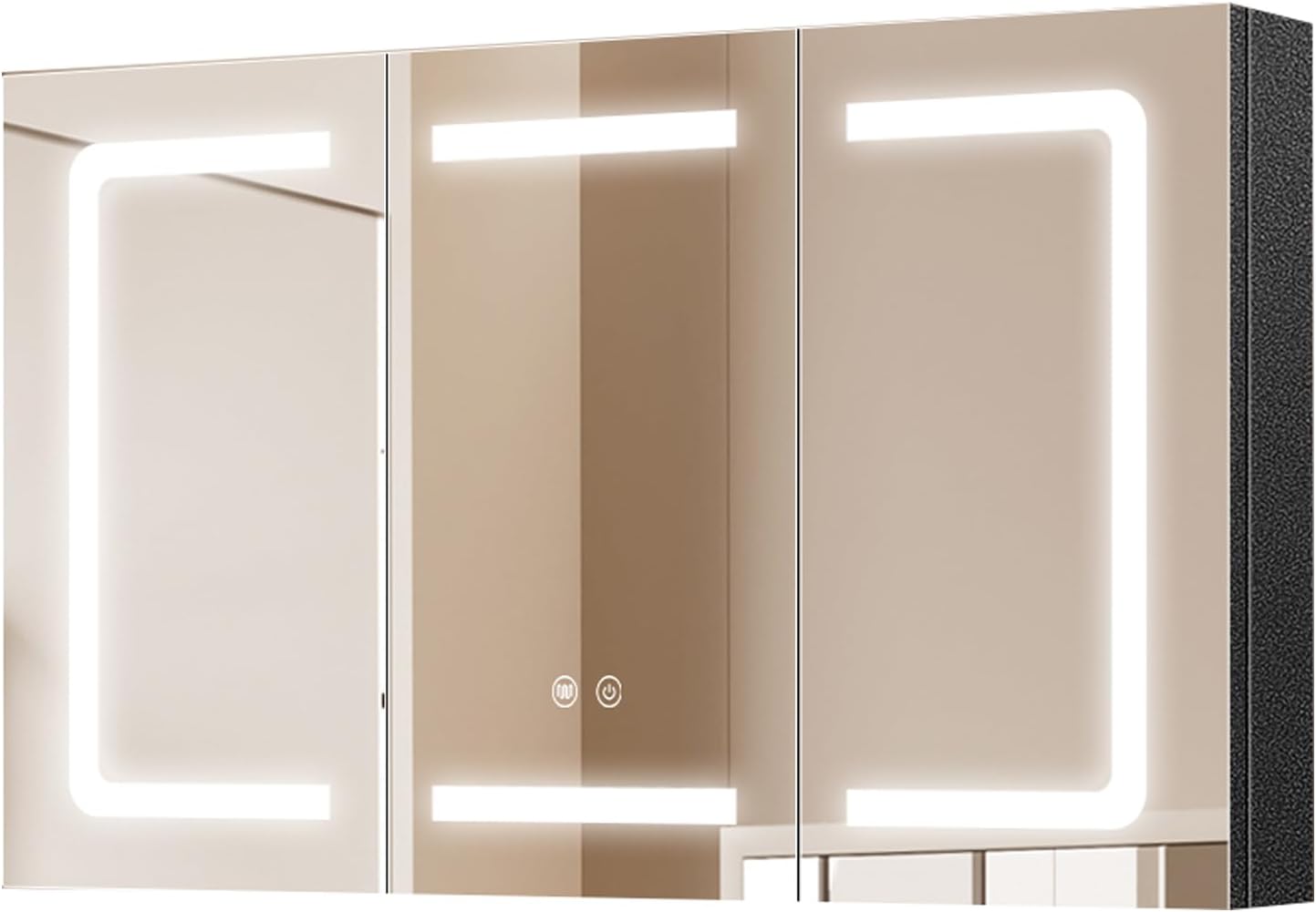 Pharmacie PEMBROOKE noire avec éclairage au DEL plusieurs dimensions disponibles