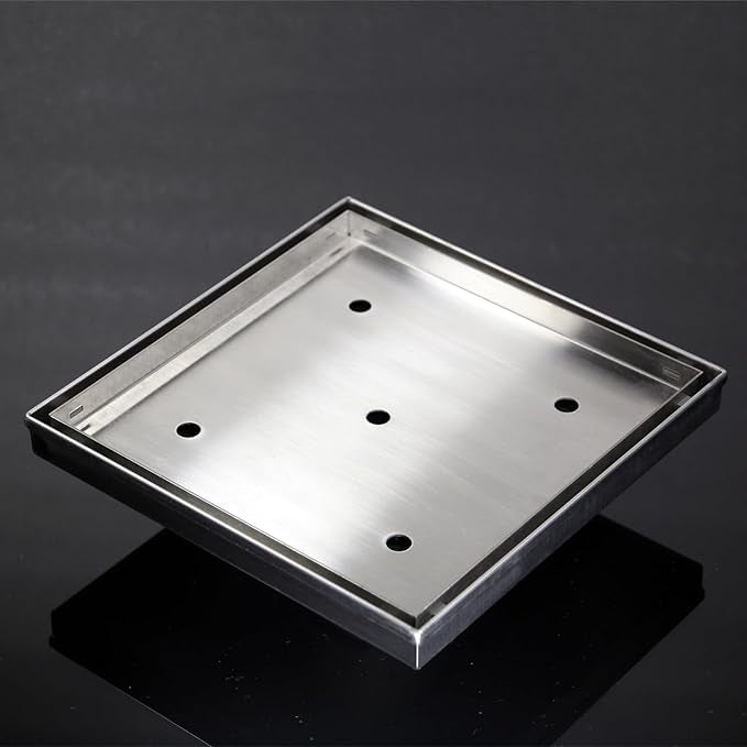 Drain de douche plusieurs dimensions disponibles carré et rectangles avec grille insert carrelage amovible