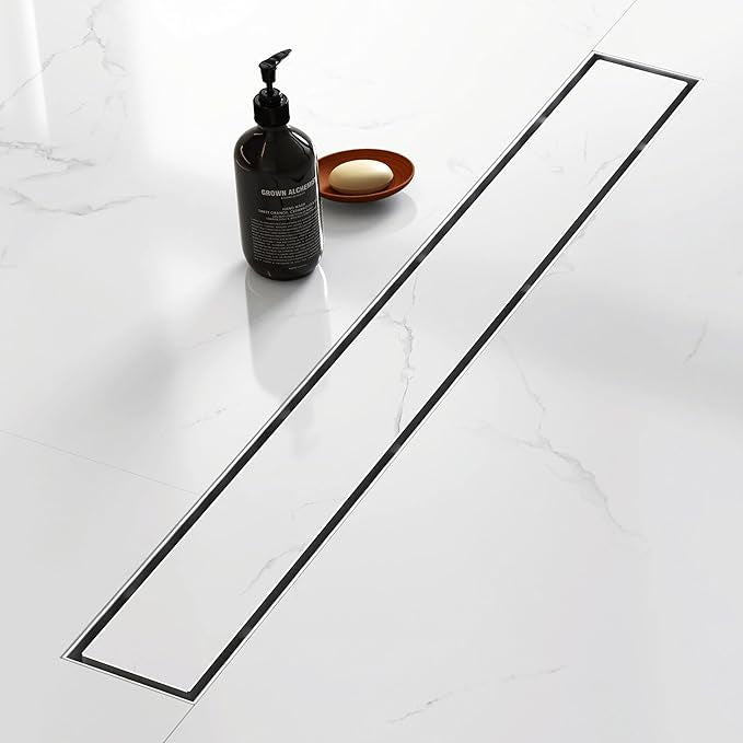 Drain de douche plusieurs dimensions disponibles carré et rectangles avec grille insert carrelage amovible